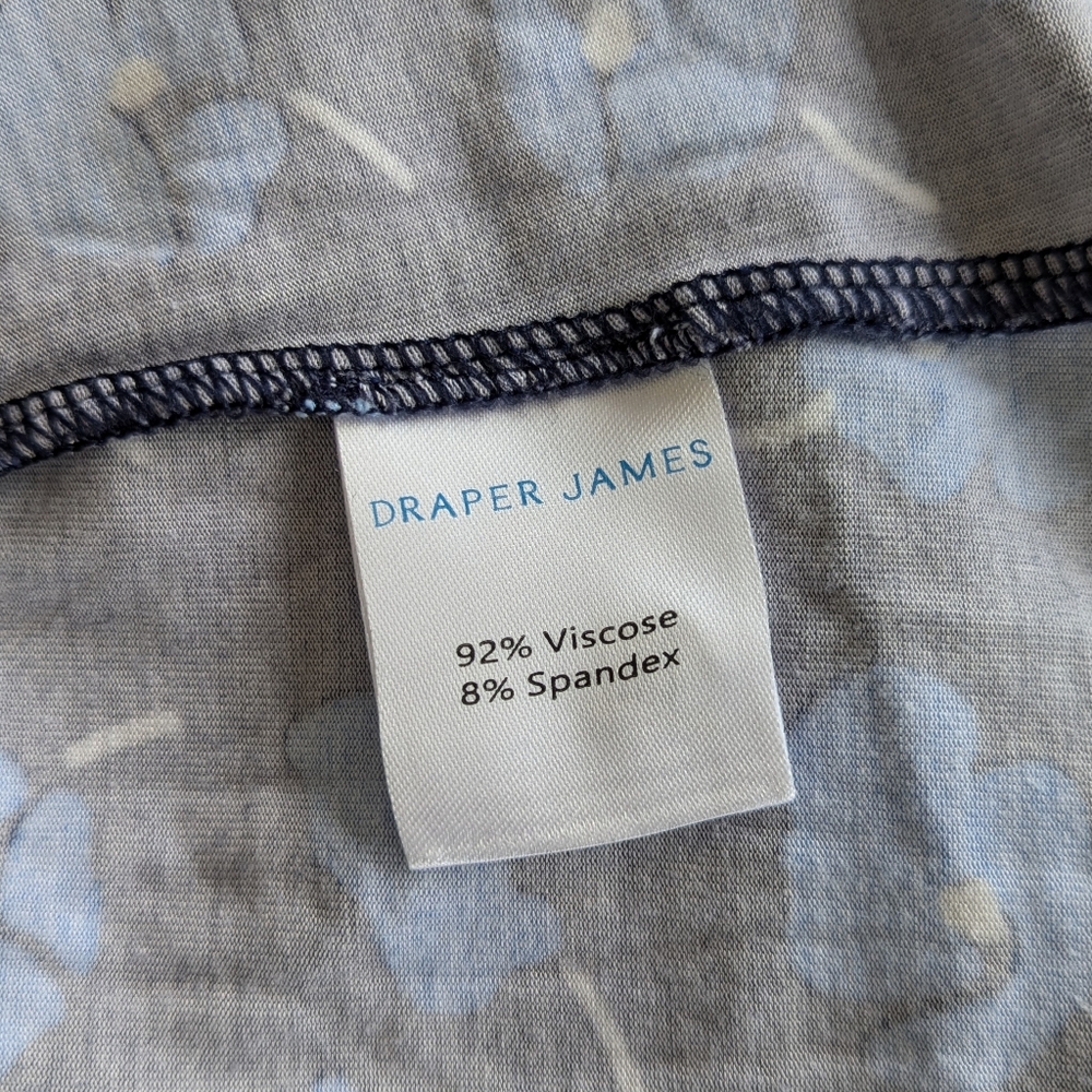 Draper James Long Sleeve Blue Floral Print Dress - Picture 6 of 8